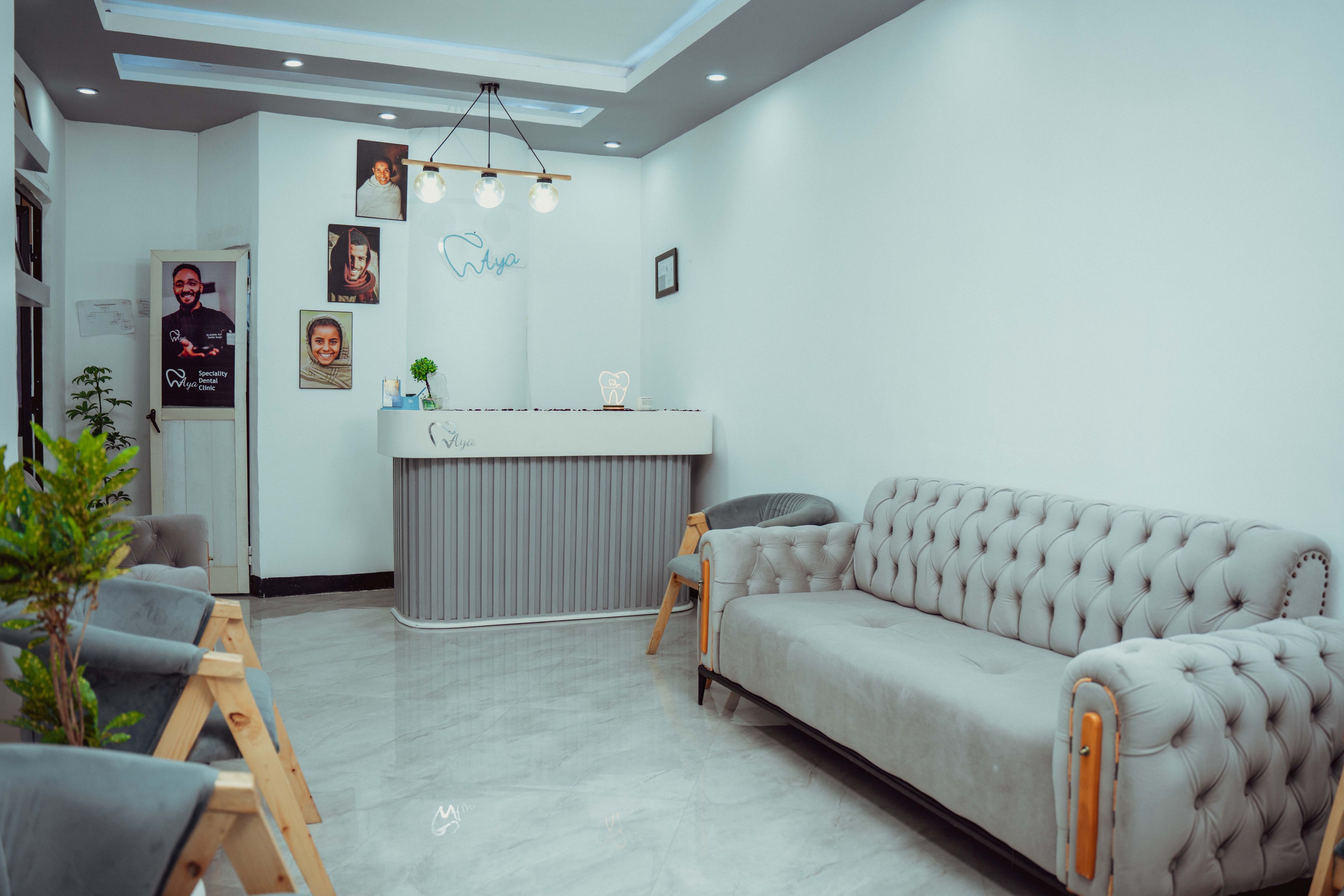 Patient waiting area at Aya Dental Studio